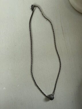 Rare retired Vintage Silpada Sterling Silver Ball Pendant Necklace - Silver
